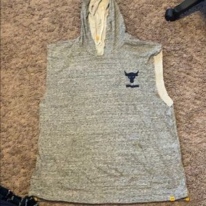 The rock sleeveless hoodie